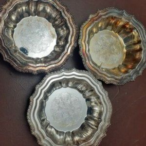 Avon Silverplate Lot of 3 Bowls